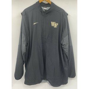 Nike On Field Wake Forest Demon Deacons Woven Full-Zip Black Jacket Mens 3XLT